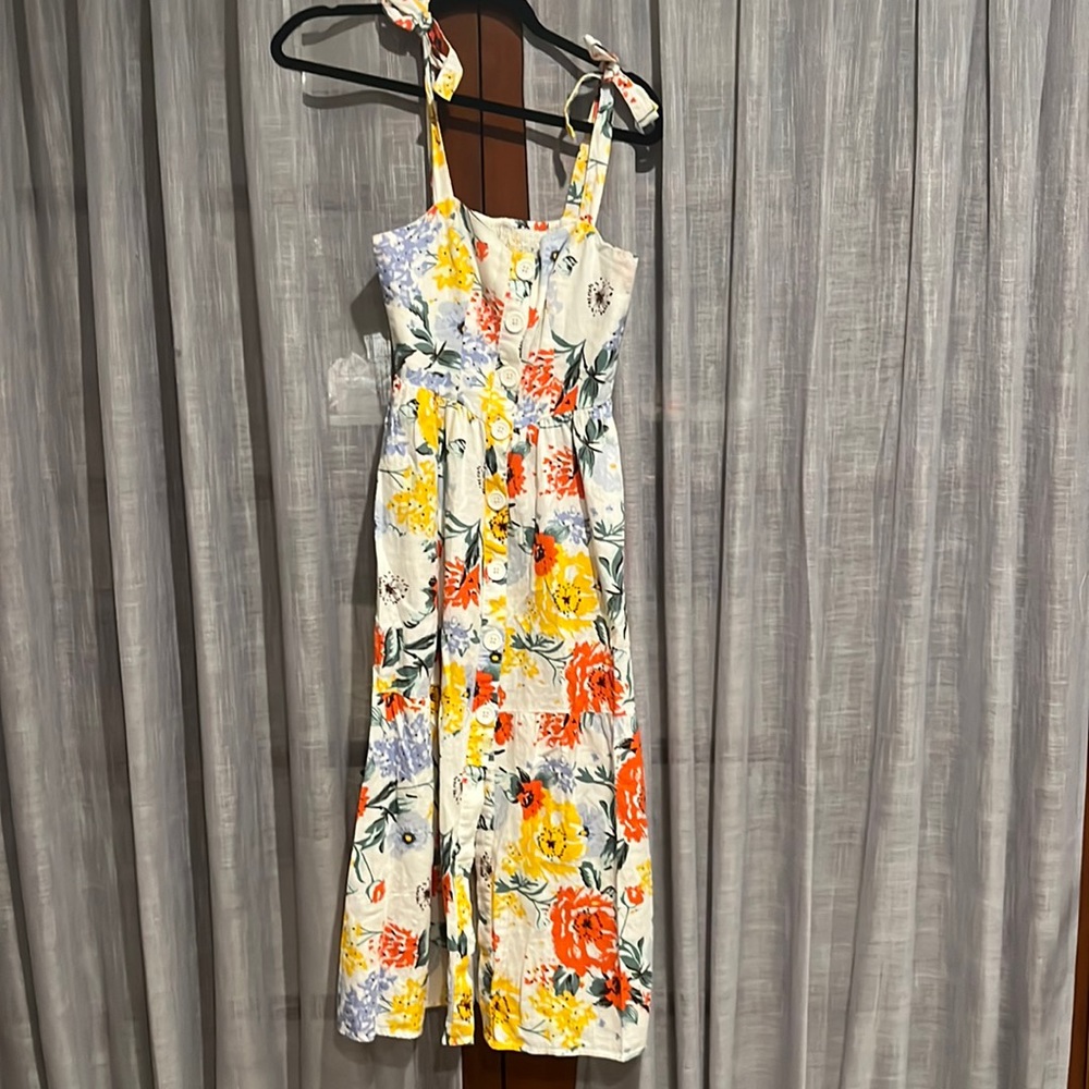 Floral button up maxi dress